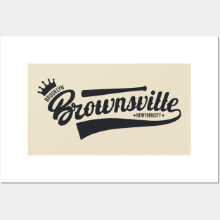 Brownsville New York Brooklyn - Brownsville  Brooklyn Schriftzug - Vintage Brownsville Logo Posters and Art